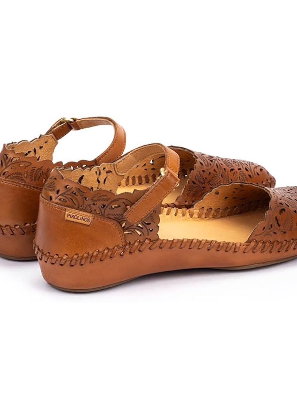 Orig $180 Pikolinos Semi-Open Shoes - Premium Goatskin Leather Sz 9-9.5 Like New - Picture 2 of 15